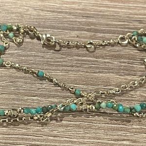 Kendra Scott teal and gold 3 stack bracelet